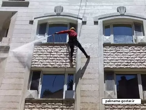 مراحل شستشوی نما با واترجت