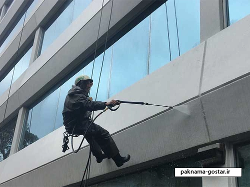 شستشوی نما با واترجت در نماهای مختلف