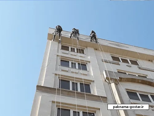 تمیز کردن سنگ نما با روش آبی