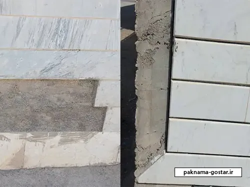 تبله شدن دلیل اصلی ریزش سنگ نمای ساختمان