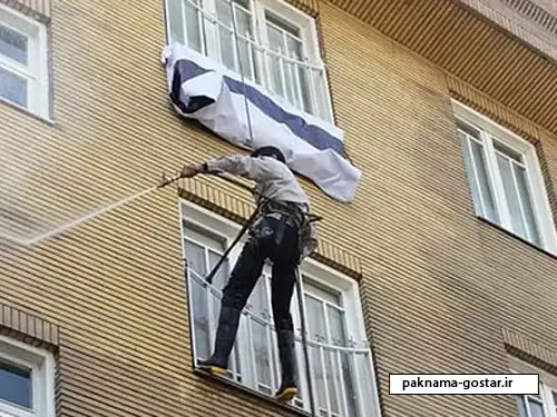 شستشوی نما با سندبلاست(شستشوی نمای آجری)